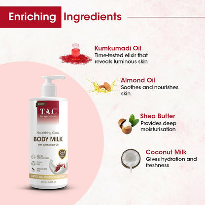 TAC - The Ayurveda Co. Nourishing Glow Body Milk with Kumkumadi Oil