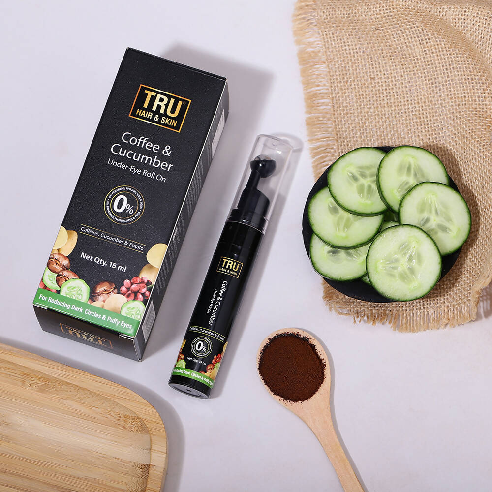 Tru Hair & Skin Coffee & Cucumber Under-Eye Roll On