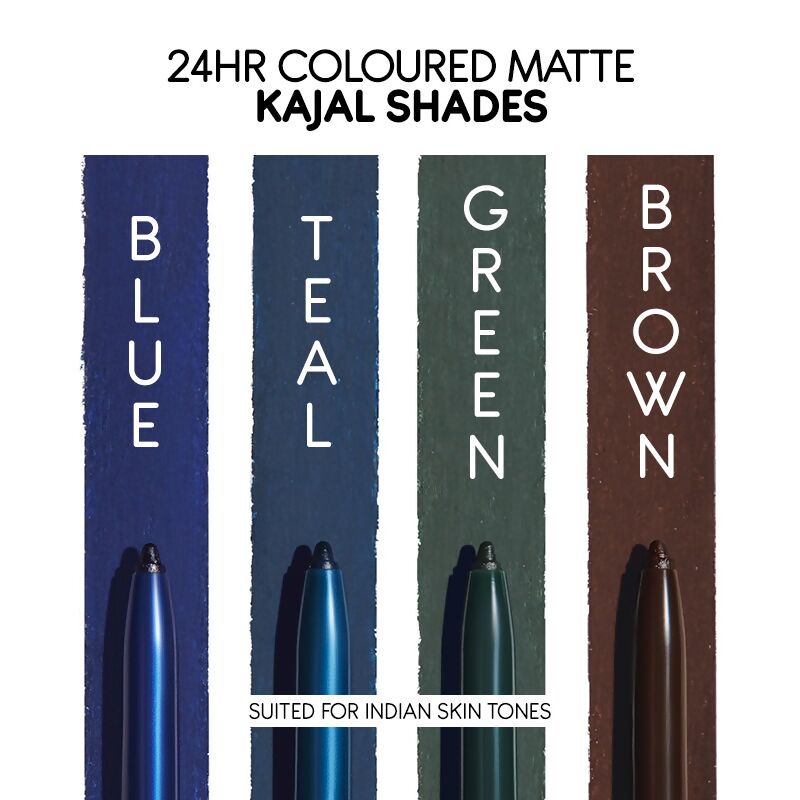 Kay Beauty 24HR Coloured Matte Kajal - Teal