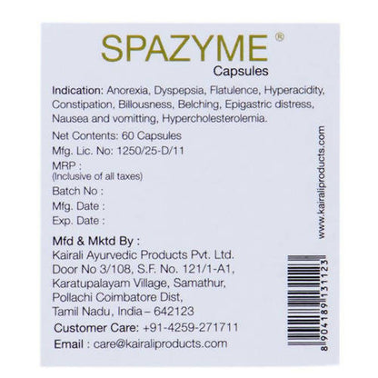 Kairali Ayurvedic Spazyme Capsules