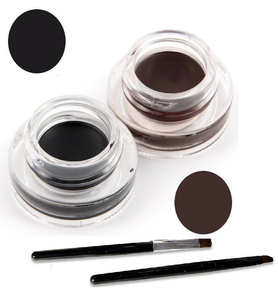 Favon Music Flower Pack Of Black and Brown Gel Eyeliners