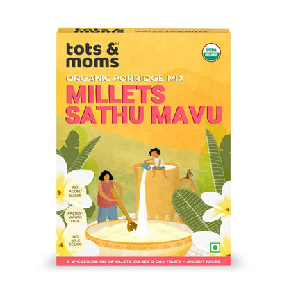 Tots and Moms Organic Millets Sathu Mavu Porridge Mix -  buy in usa 