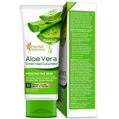 Oriental Botanics Aloe Vera, Green Tea & Cucumber Hydrating Face Wash