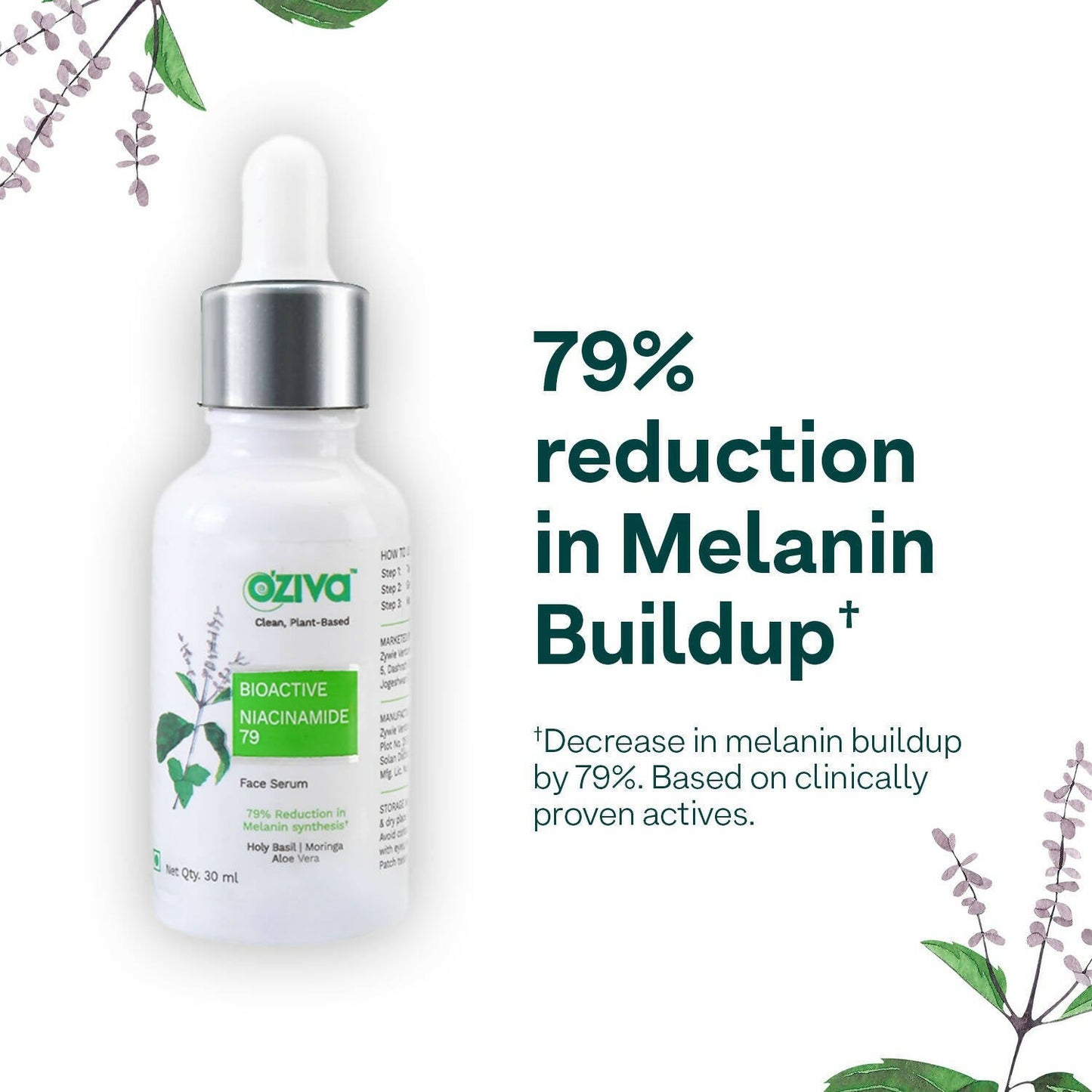 OZiva Bioactive Niacinamide 79 Face Serum