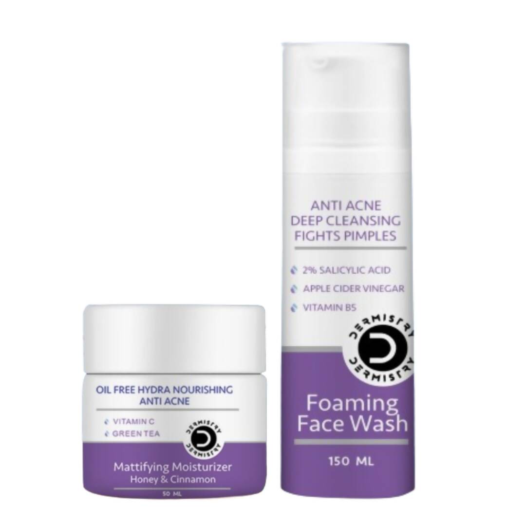 Dermistry Mattifying Moisturizer & Anti Acne Foaming Face Wash