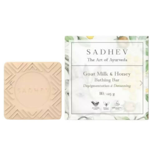 Sadhev Detanning & Depigmentation Bathing Bar - Goat Milk & Honey - BUDEN