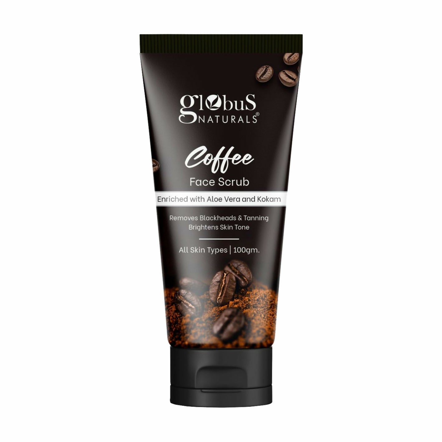Globus Naturals Coffee Face Scrub Enriched with Aloe Vera and kokum For All Skin Types