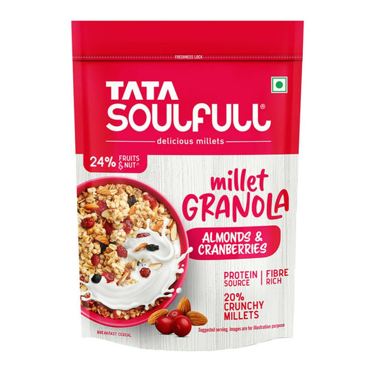 Tata Soulfull Millet Granola (Almonds & Cranberries) - BUDNE