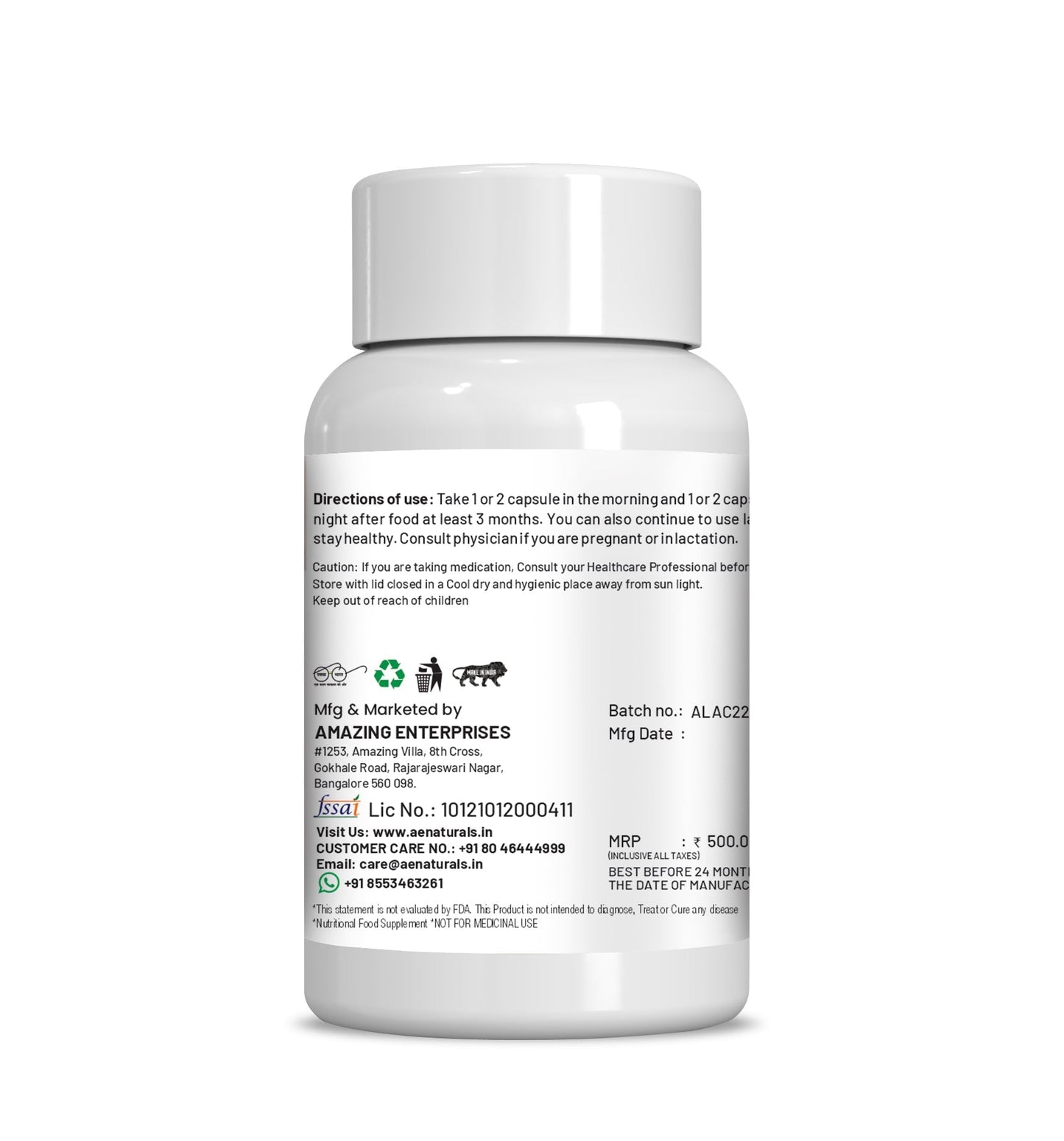 Ae Naturals L-Arginine Capsules