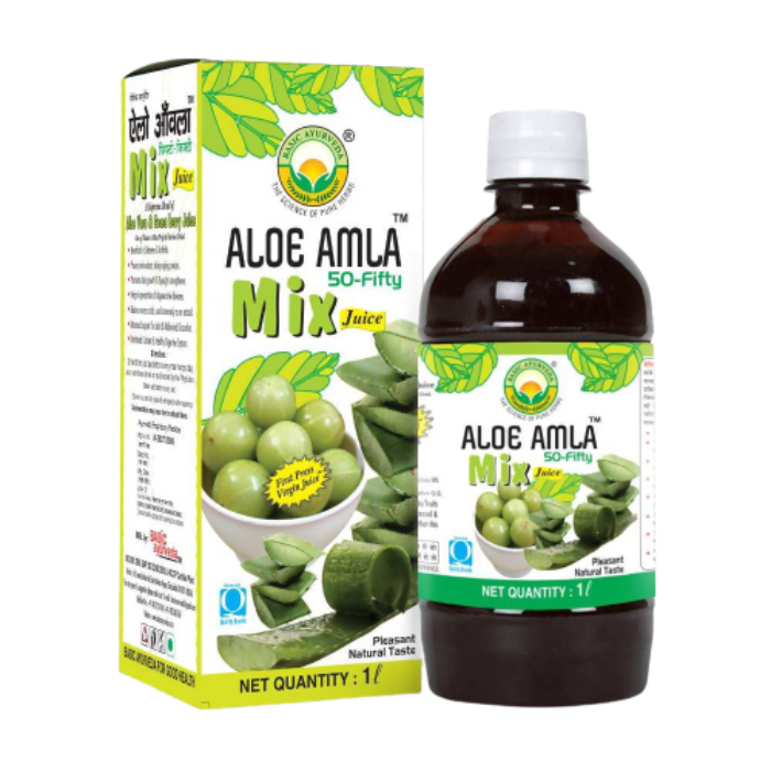 Basic Ayurveda Aloe Amla 50-Fifty Mix Juice