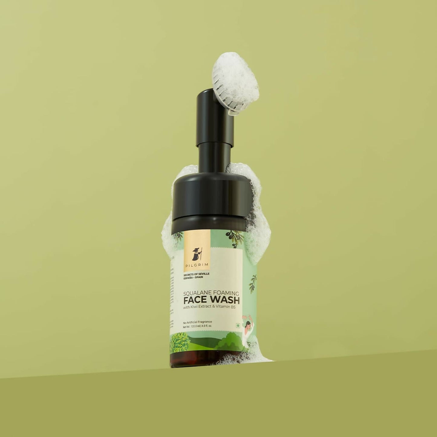 Pilgrim Spanish Foaming Face Wash With Kiwi Extracts & Aloe For Skin Hydration