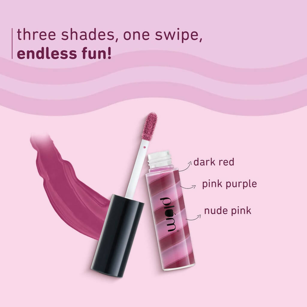 Plum Soft Swirl Lip Gloss 3 Shades In 1 & 125 Black Currant