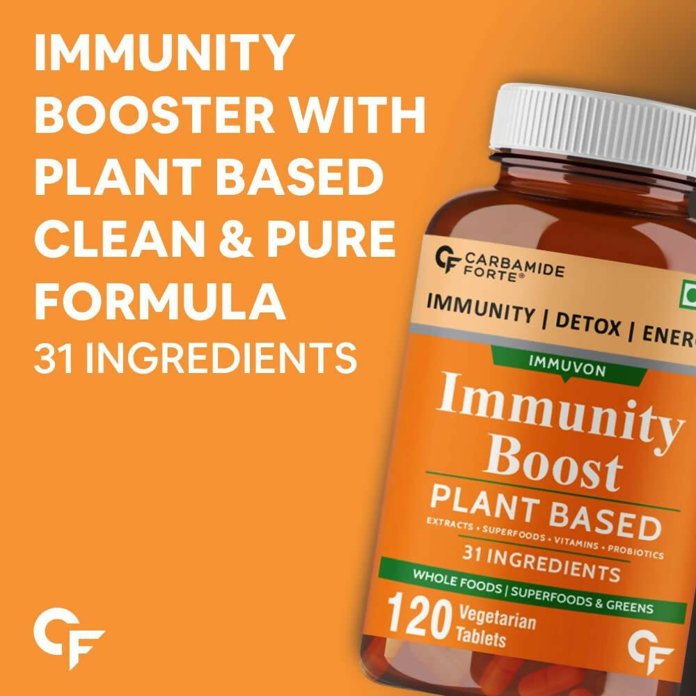 Carbamide Forte Immunity Boost Plant Based Tablets with Vitamin C, Zinc