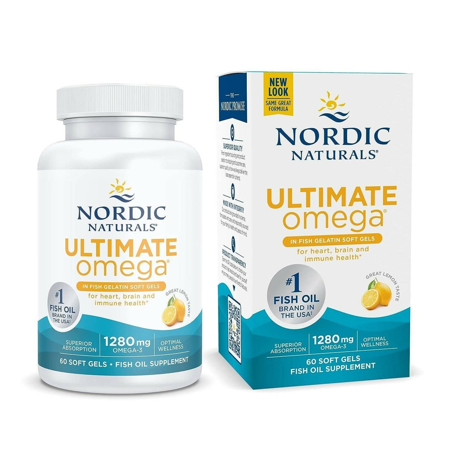 Nordic Naturals Ultimate Omega in Fish Gelatin Softgels - Lemon Flavor - BUDEN