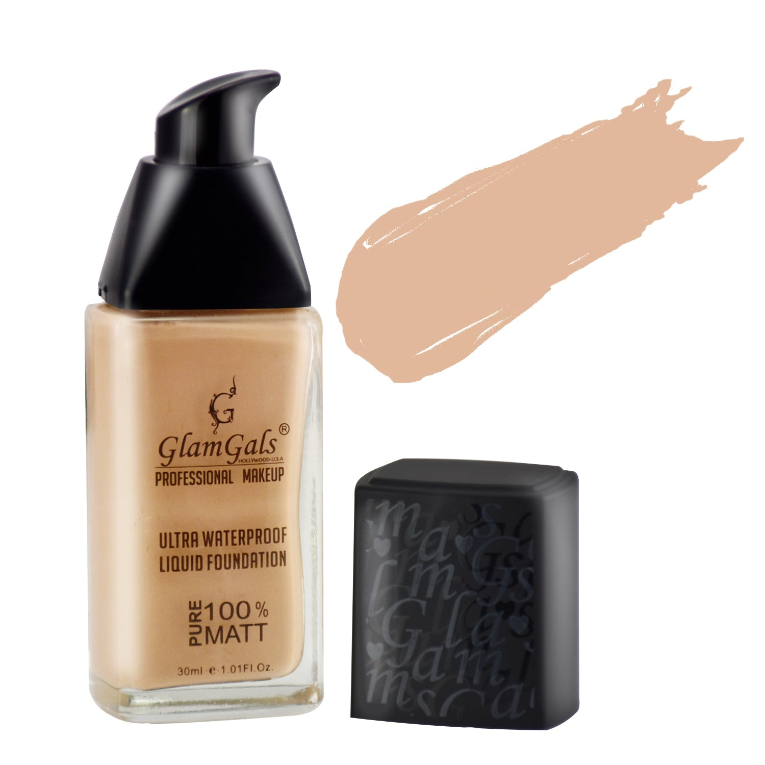 Glamgals Hollywood-U.S.A Ultra Water Proof Liquid Foundation, Rose Ivory - BUDNE