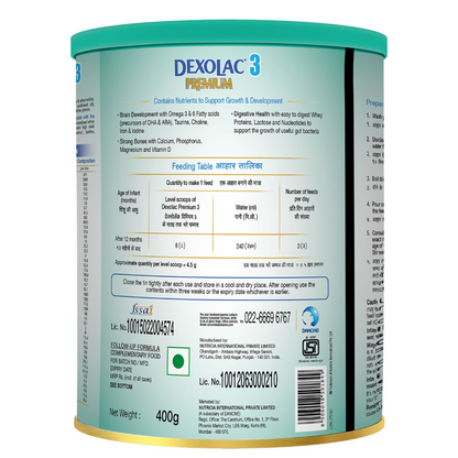 Dexolac Premium Infant Formula Powder Stage 3 (From 12-24 Months)
