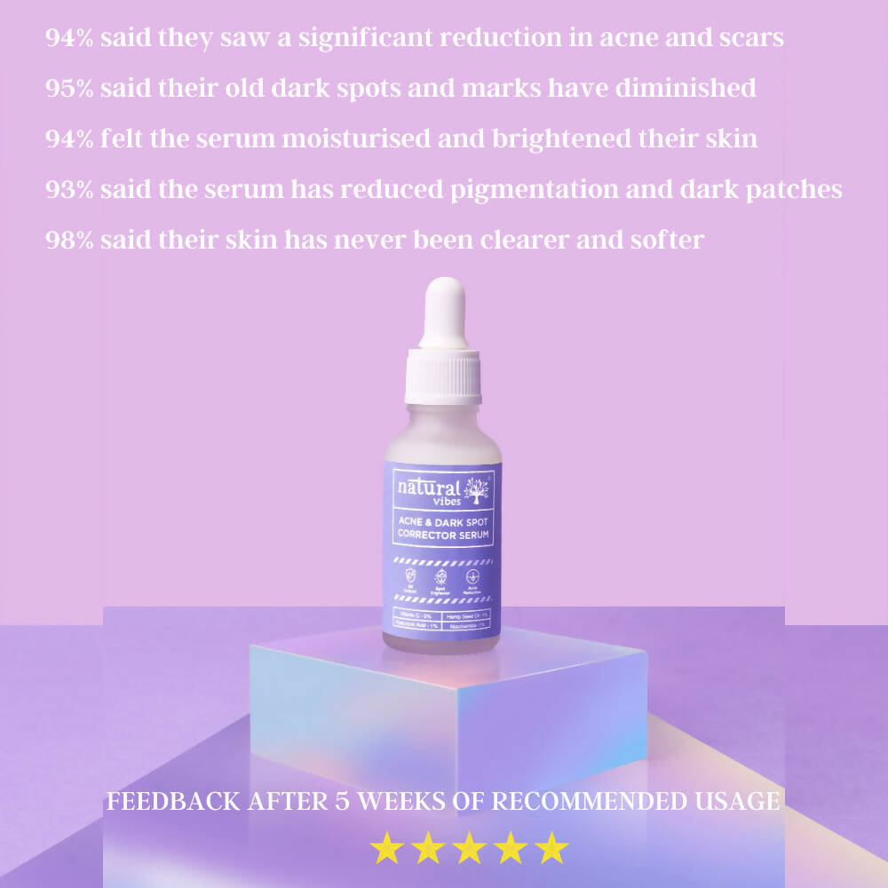 Natural Vibes Acne & Dark Spot Corrector Face Serum