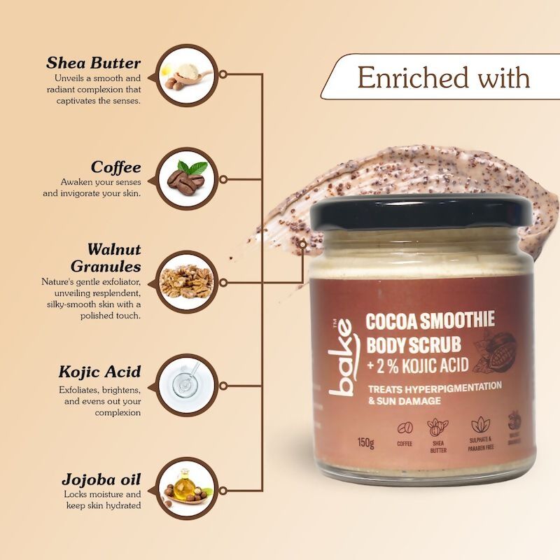 Bake 2% Kojic Acid Cocoa Smoothie Body Scrub