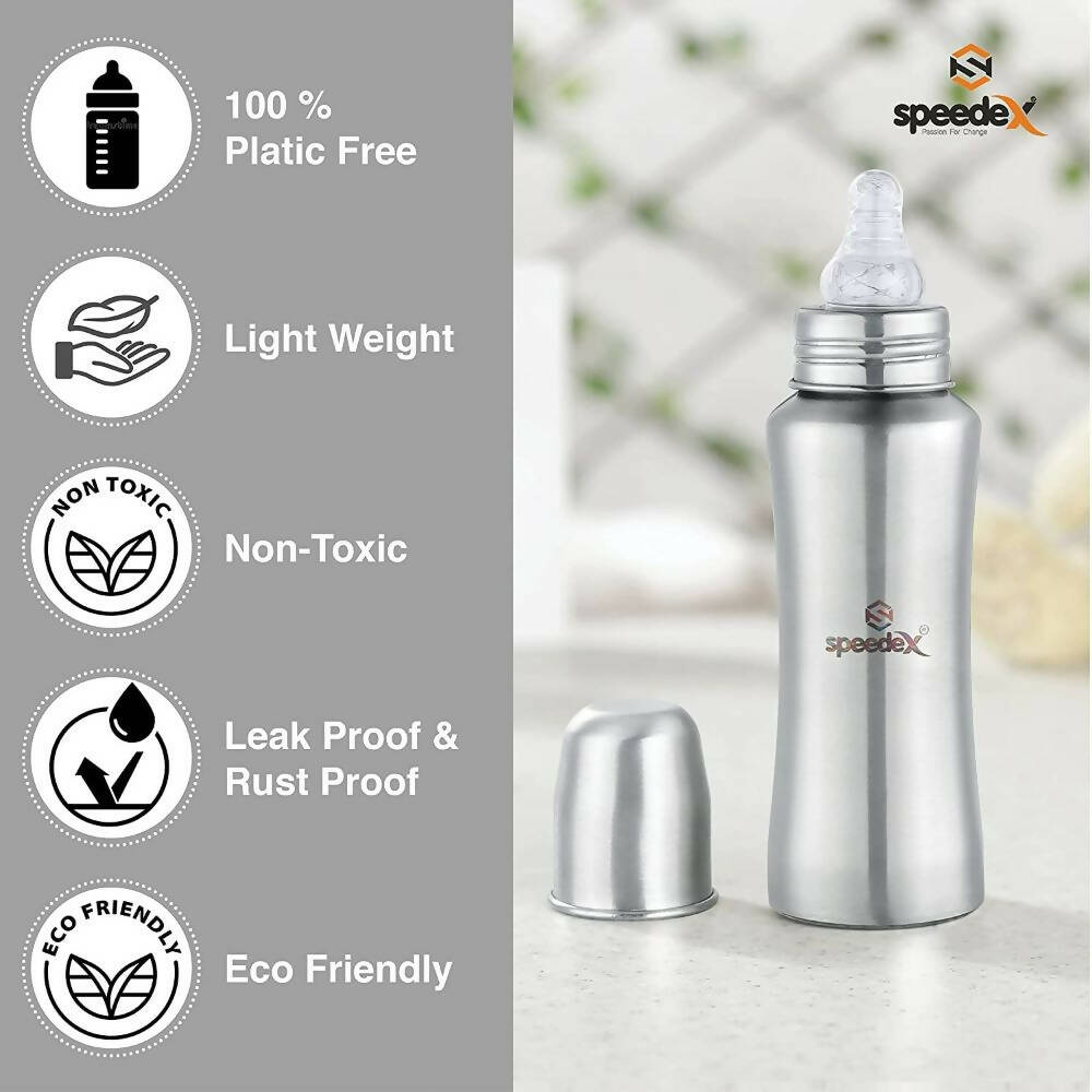 Speedex Stainless Steel Infant Baby Feeding Bottle