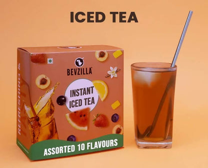 Bevzilla Instant Iced Tea Powder - Assorted 10 Flavours