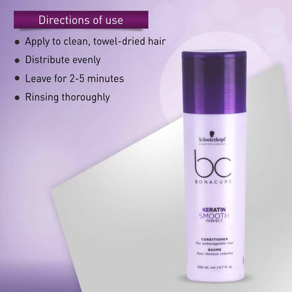 Schwarzkopf Professional Bonacure Frizz Away Conditioner with Babassu Oil - Purple