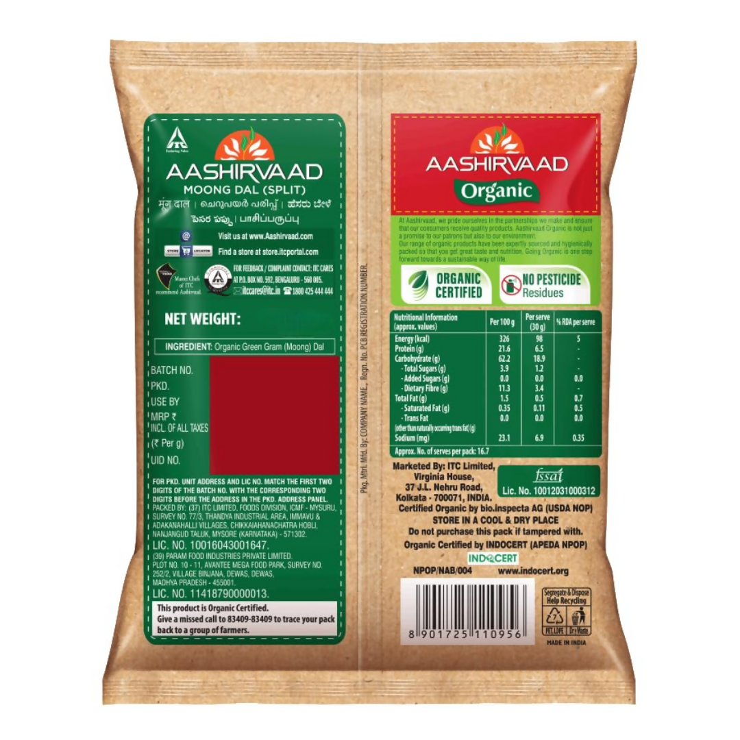 Aashirvaad Organic Moong Dal