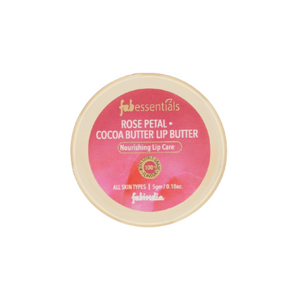 Fabessentials Rose Petal Cocoa Butter Lip Butter - BUDNEN