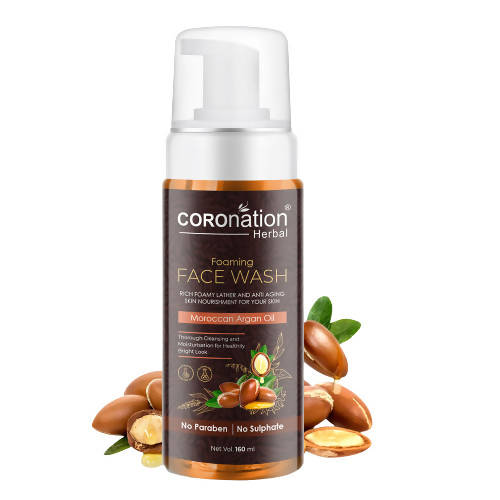 Coronation Herbal Moroccan Argan Oil Foaming Face Wash - usa canada australia