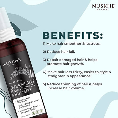 Nuskhe By Paras Ayurvedic Overnight Hair Growth Rice Mist