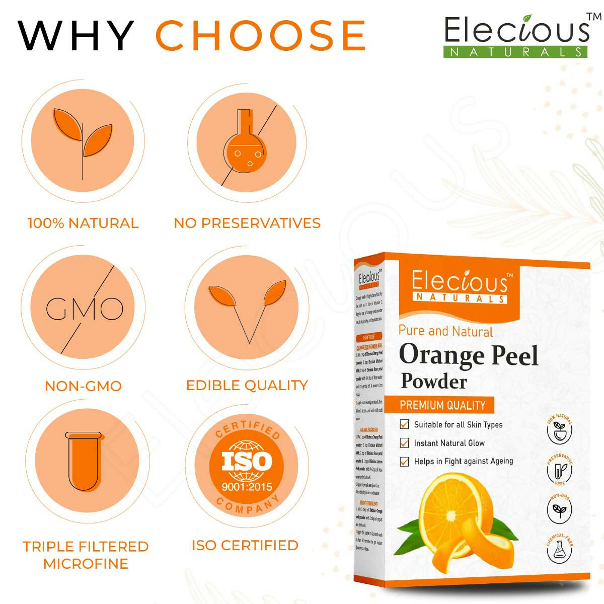 Elecious Naturals Orange Peel Powder