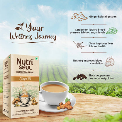 Nutrisoul Instant Tea Premix Ginger Tea