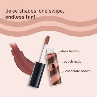 Plum Soft Swirl Lip Gloss 3 Shades In 1 & 126 Mississippi Mud