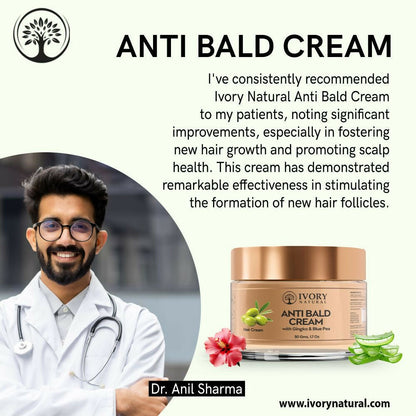 Ivory Natural Bald Cream For Hair For Stimulate Growth Of Hair, Avoid Thinning
