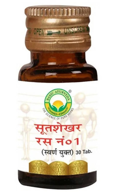 Basic Ayurveda Sutshekhar Ras No.1 (With Gold) Tablets