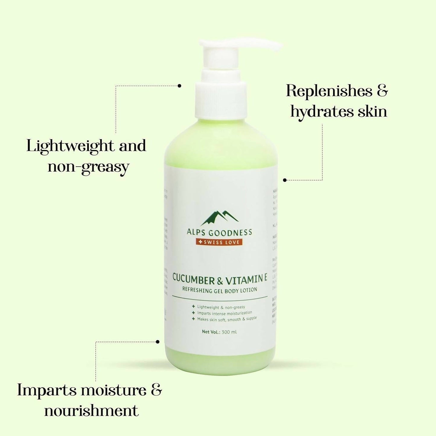 Alps Goodness Cucumber & Vitamin E Refreshing Gel Body Lotion