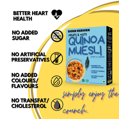 Born Reborn Quinoa Muesli with Honey Fruits and Nuts
