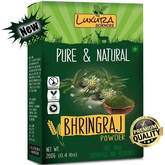 Luxura Sciences Natural Bhringraj Powder for hair growth and conditioning -  USA 