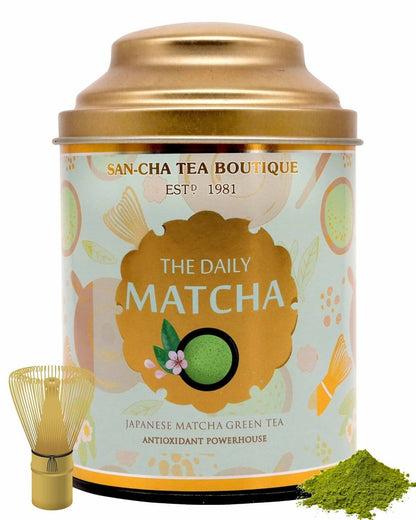 SAN-CHA Tea Boutique Daily Matcha Green Tea - Japanese Matcha Green Tea Powder