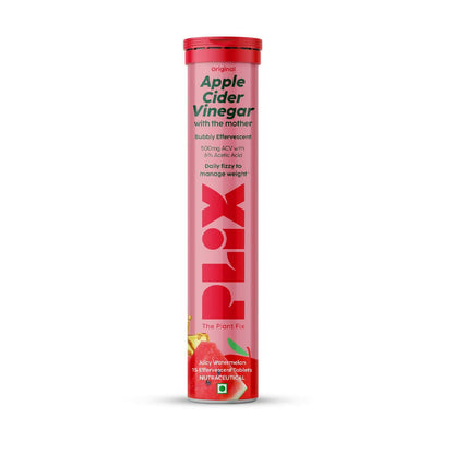 PLIX The Plant Fix Apple Cider Vinegar Effervescent Tablet with Mother - Juicy Watermelon - BUDEN