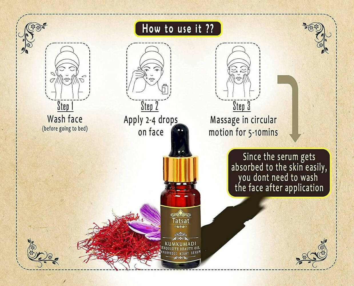 Tatsat Certified Ayurvedic Kumkumadi Exquisite Face Serum