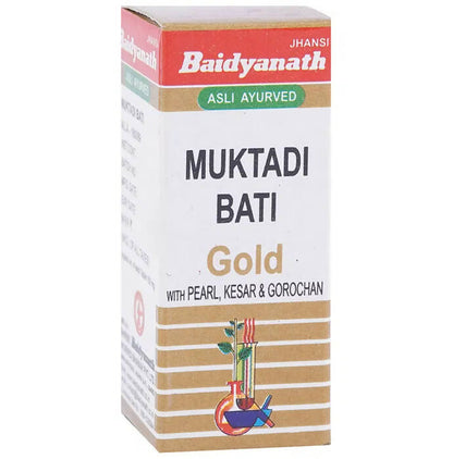 Baidyanath Jhansi Muktadi Bati (With Gold, Pearl, Kesar & Gorochan)