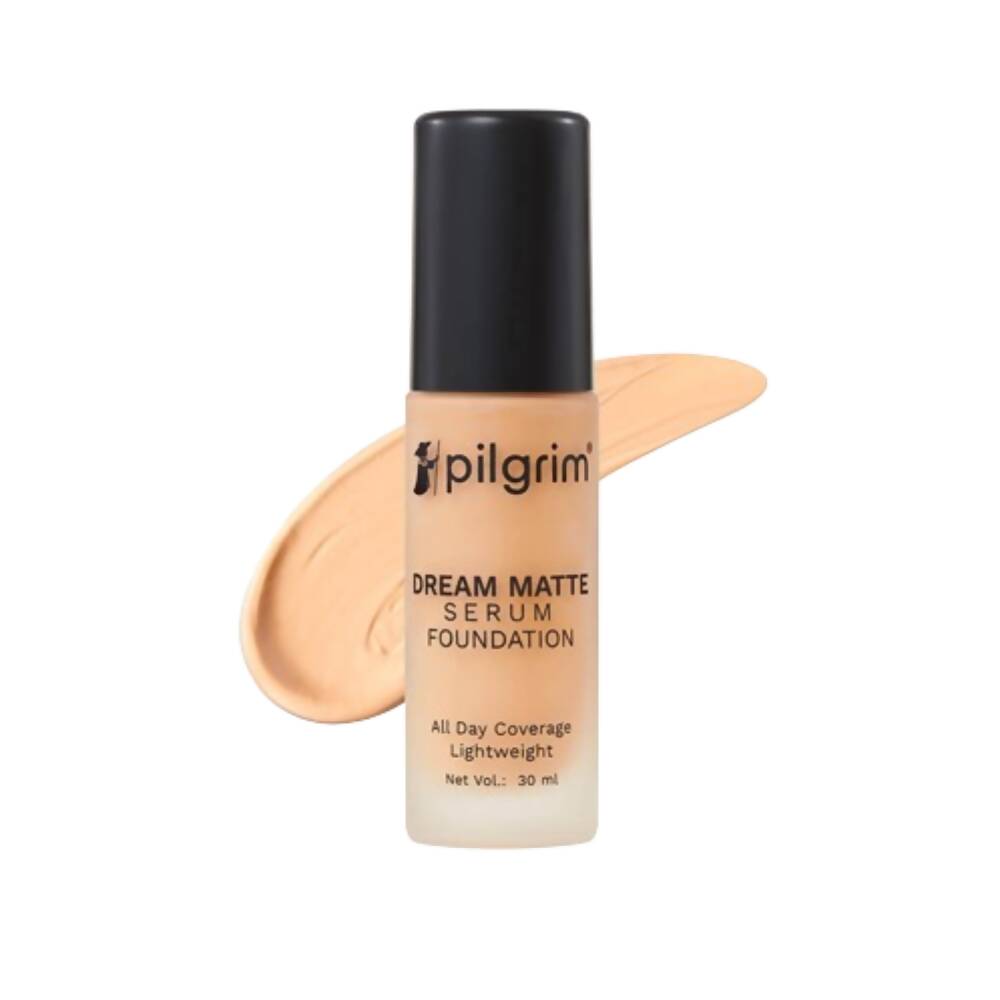 Pilgrim Dream Matte Serum Foundation For Medium Skin Tone - Golden Beige - BUDNE