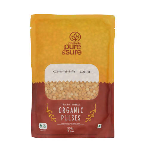 Pure & Sure Chana Dal Traditional Organic Pulses - 500GM