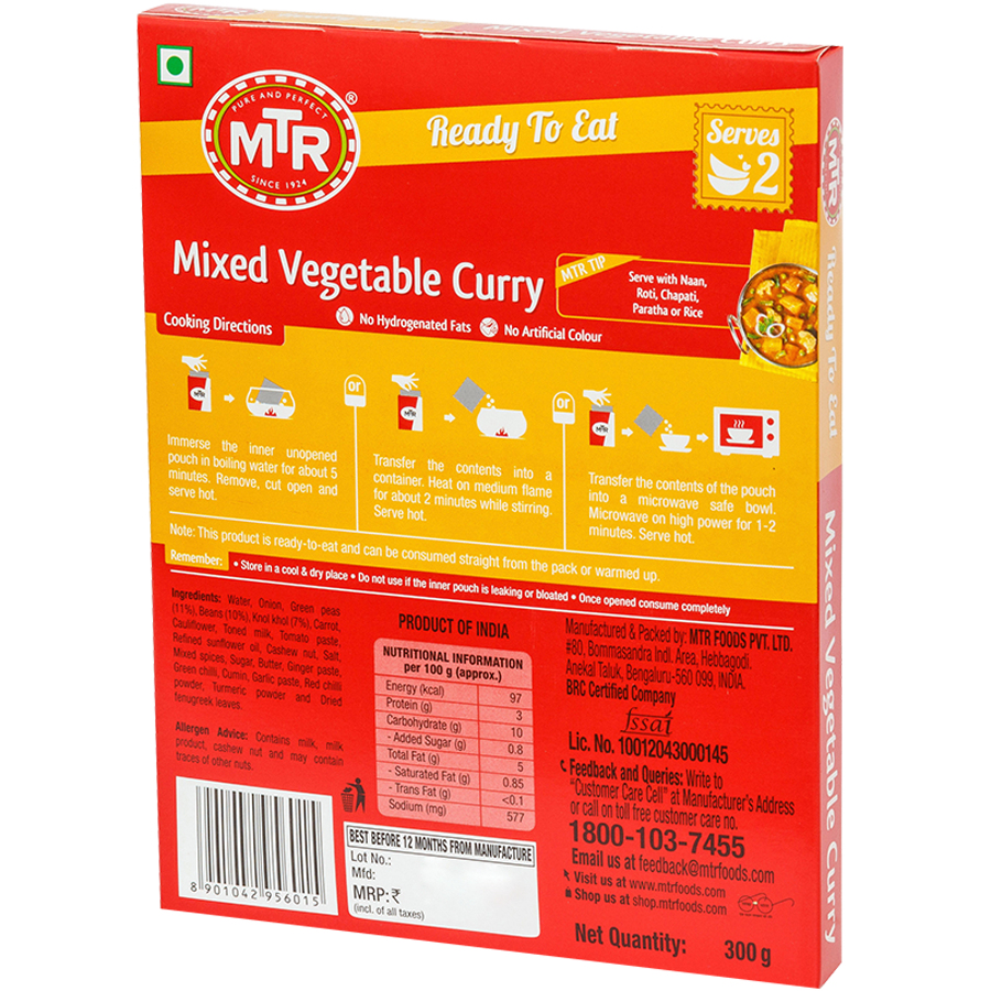 MTR Mixed Vegetable Curry