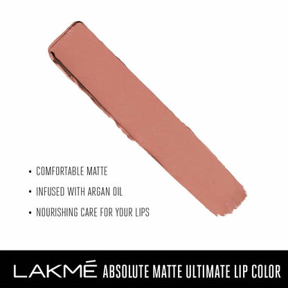 Lakme Absolute Matte Ultimate Lip Color with Argan Oil - Brunch Nude