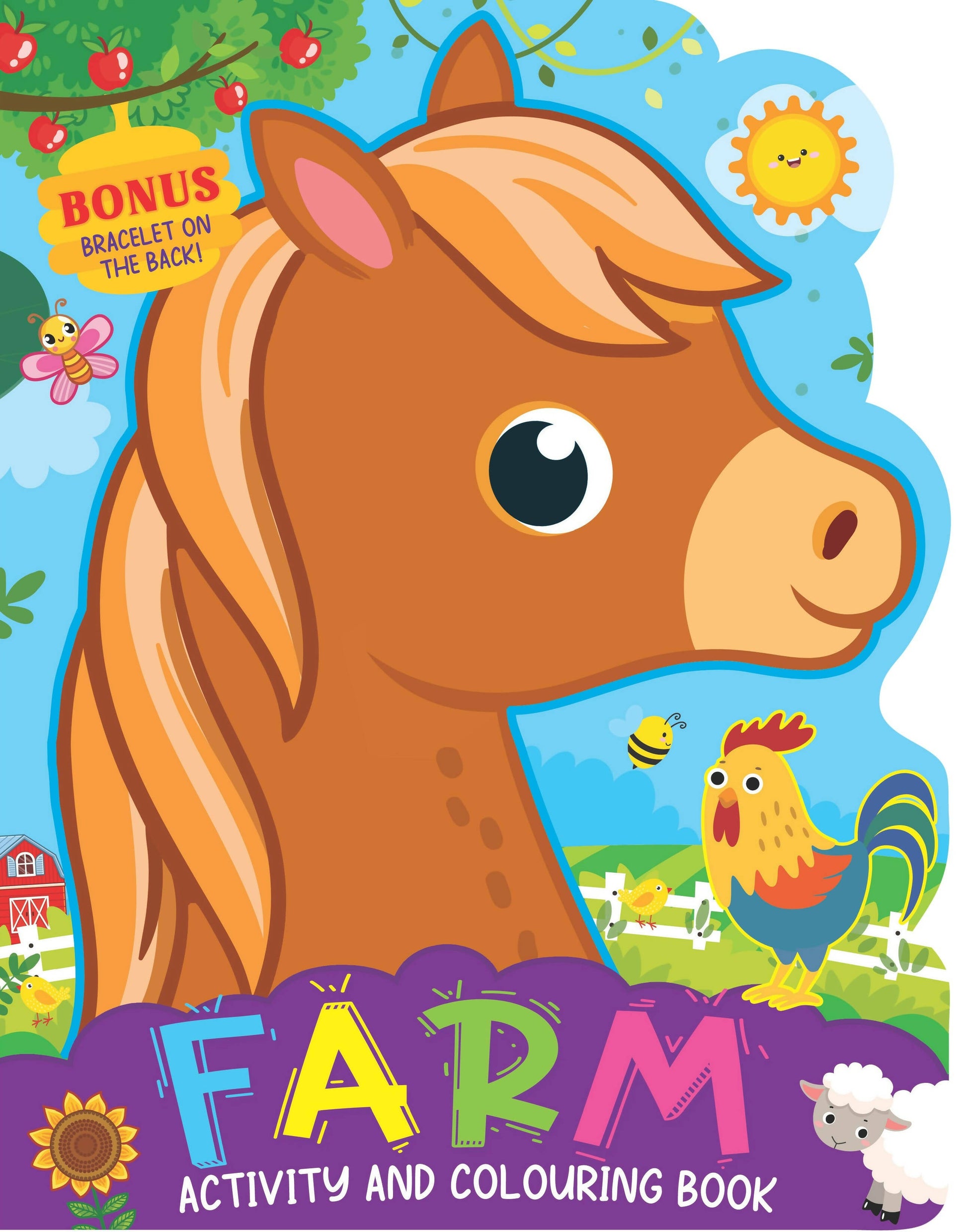 Dreamland Farm Activity and Colouring Book- Die Cut Animal Shaped Book : Children Interactive & Activity Book -  buy in usa 