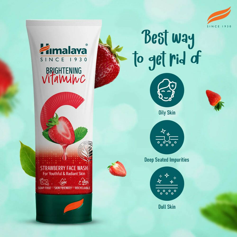 Himalaya Herbals Brightening Vitamin C Strawberry Face Wash