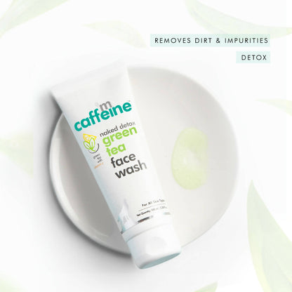 mCaffeine Green Tea Face Wash with Vitamin C & Hyaluronic Acid