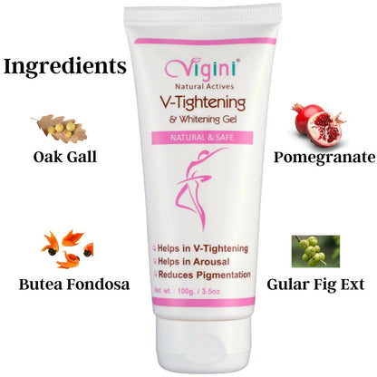 Vigini Natural Actives Vaginal V-Tightening Whitening Vagina Tight Moisturizer Lubricant Cream Gel