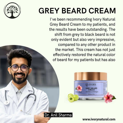 Ivory Natural Greys Beard Cream Restores Your Beard's Natural Color